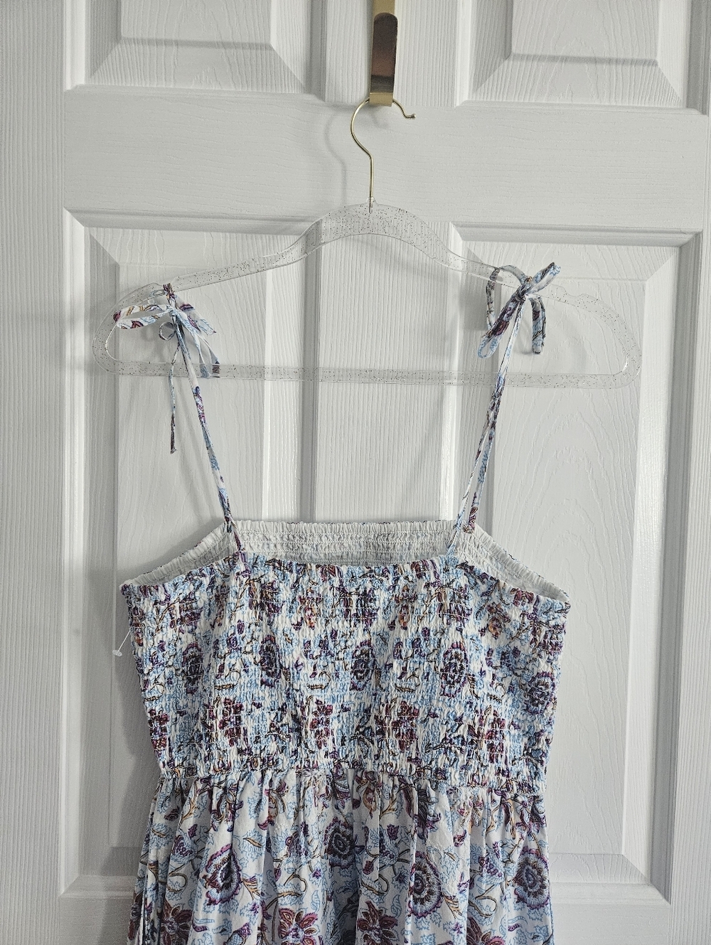 NWOT Target X Roller Rabbit Sketched Floral Tiered Maxi Dress With Tie Straps - Picture 5 of 10